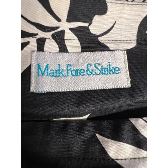 Mark Fore & Strike Women's Black & White Floral Silk Dress Size L Maxi - Picture 10 of 12